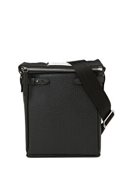 Siyah Erkek Deri Omuz Çantası