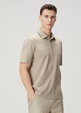 Bej Polo Yaka T-shirt