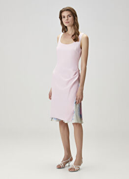 Açık Pembe Midi Kokteyl Elbise