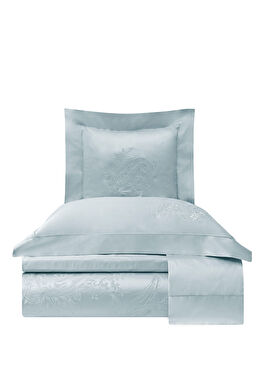 Martin Mavi Pamuklu Jakar King Size Nevresim Takımı 240 x 220 cm