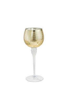 Huzo M Altın/Gümüş Cam Mumluk