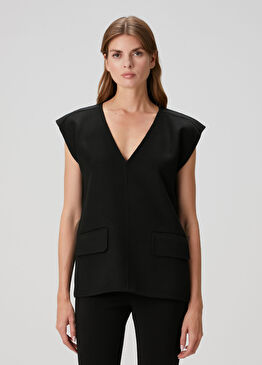 Cilia Siyah Yün Bluz