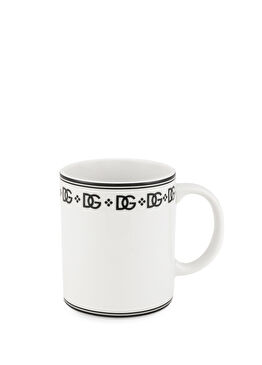 Siyah Beyaz Porselen Kupa