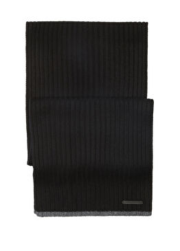 Siyah Erkek Yün Atkı