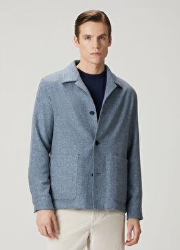 Mavi Kaşmir Ceket