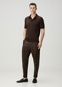 Kahverengi Keten Pantolon