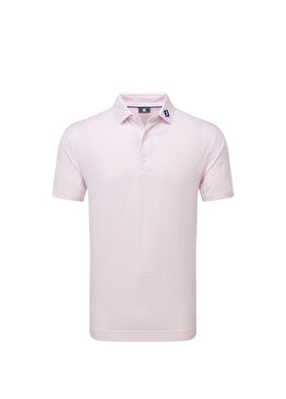 Wiggle Print Lisle Pembe Beyaz Kısa Kollu Erkek Golf T-Shirt