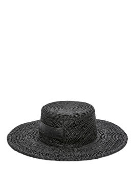 Siyah Logo Detaylı Kadın Şapka