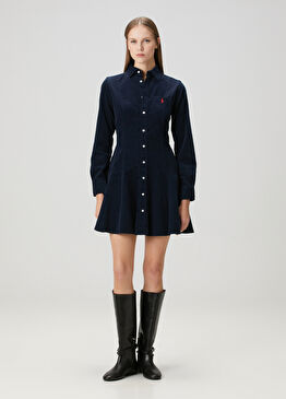 Lacivert Mini Elbise