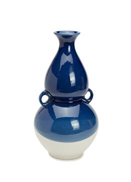 Sea Mavi Beyaz Seramik Vazo