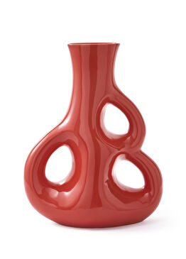 Kırmızı M Seramik Vazo