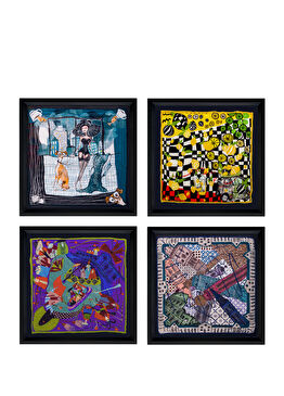 Voyage of Italy 4'lü İpek Tablo