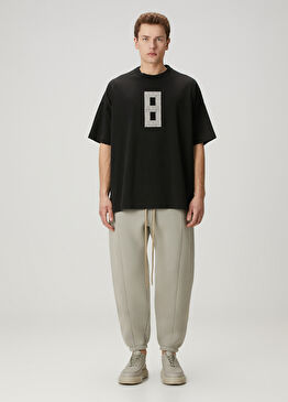 Bej Beli Kordonlu Jogger Eşofman Altı