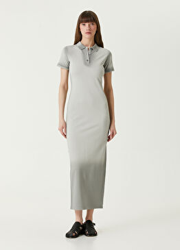 Gri Degradeli Maksi Elbise