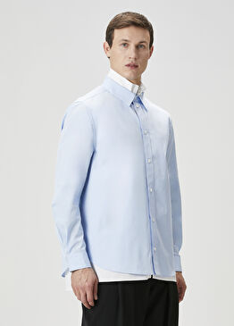 Hybrid Mavi Beyaz Gömlek