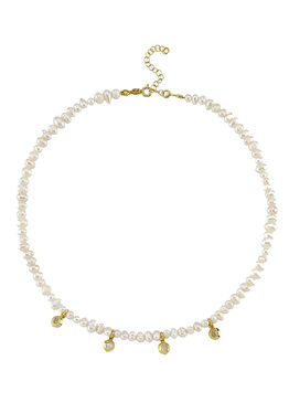 Kum İncili Kadın Gümüş Kolye