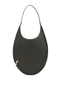 Pierced Siyah Gold Kadın Deri Hobo