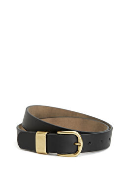 Siyah Kadın Deri Kemer