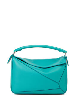 Puzzle Small Mavi Kadın Deri Çanta