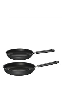 Siyah Alüminyum 2'li Tava Seti