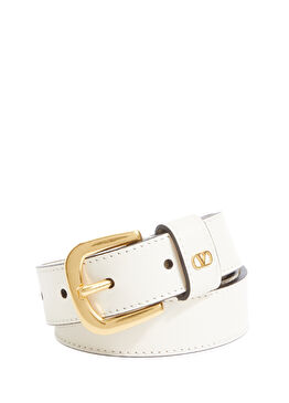 Krem Kadın Deri Kemer