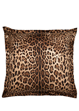 Leopar Desenli 80x80 cm Dekoratif Yastık