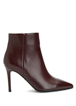 Bordo Kadın Deri Bot