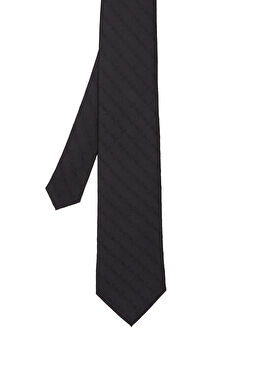 Siyah Desenli İpek Kravat