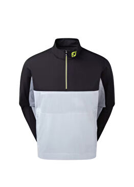 FootJoy HydroKnit Yarım Fermuarlı Golf Yağmurluk Siyah Gri 87981 