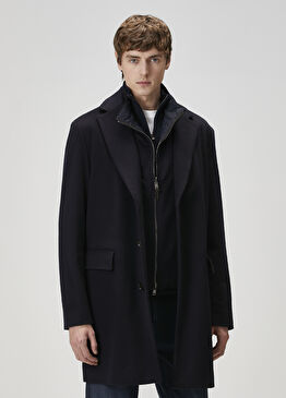 Cary Lacivert Yün Kaban