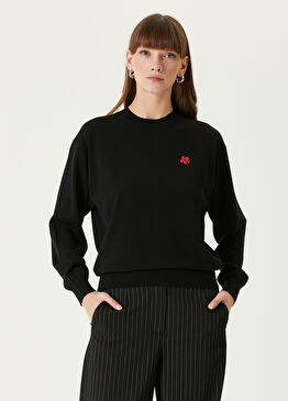 Boke Flower Siyah Yün Kazak