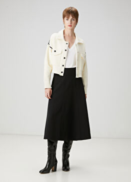 Siyah Midi Kloş Etek