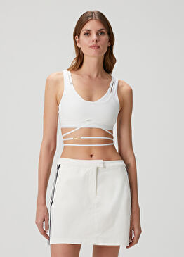 x Jacquemus Beyaz Spor Sütyeni