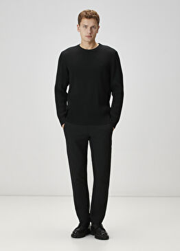 Siyah Beli Kordonlu Chino Pantolon