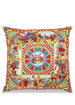 Carretto Siciliano Desenli İpek Dekoratif Yastık