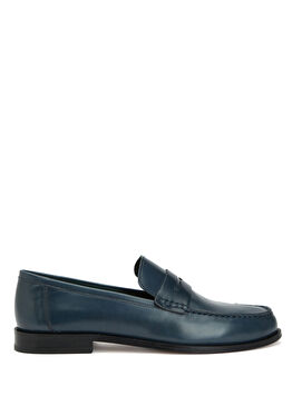 Lacivert Kadın Deri Loafer