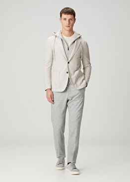 Gri Beli Kordonlu Pantolon