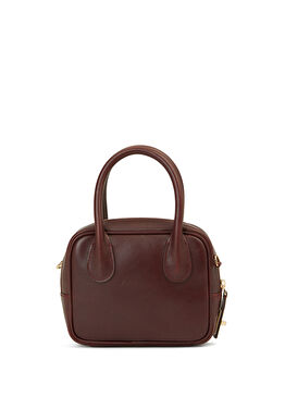 Bordo Kadın Deri Postacı Çantası