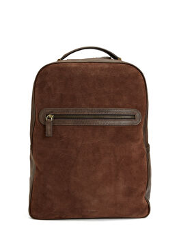 Kahverengi Erkek Süet Sırt Çantası