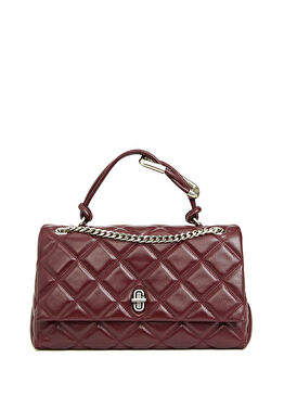 The Quilted Dual Bordo Deri Çanta