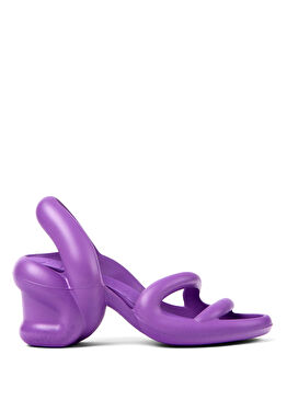 Kobarah Mor Deri Kadın Topuklu Sandalet