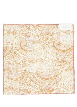 Turuncu İpek Poşet Mendil