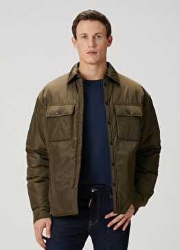 Haki Kapitoneli Dış Gömlek