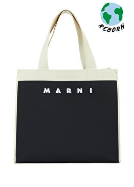 Marni Jacquard Logo Tote Çanta