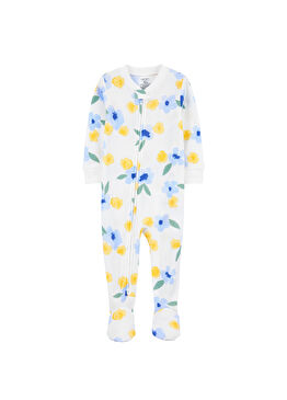 Çiçek Desenli Kız Bebek Uyku Termal Uyku Tulumu