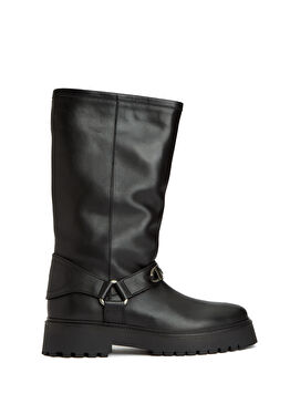 Siyah Kadın Deri Çizme