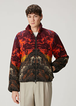 Bordo Jakarlı Triko Hırka