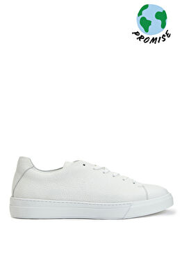 Beyaz Erkek Deri Sneaker