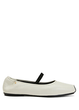 Runway Krem Kadın Deri Babet