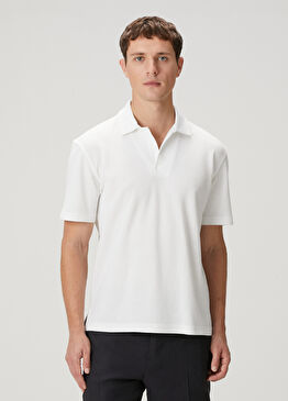 Beyaz Polo Yaka T-shirt